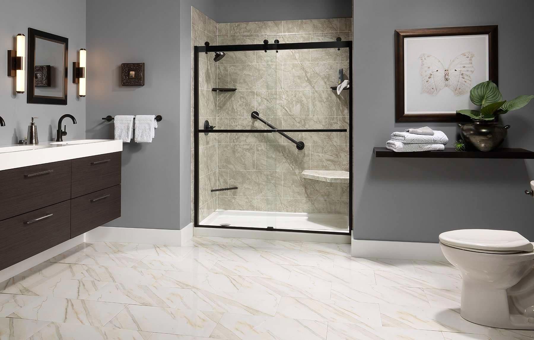 Napoli-Marble-Roman-Block-Etched-Walls-NM-Hex-Seat-White-Shower shower
